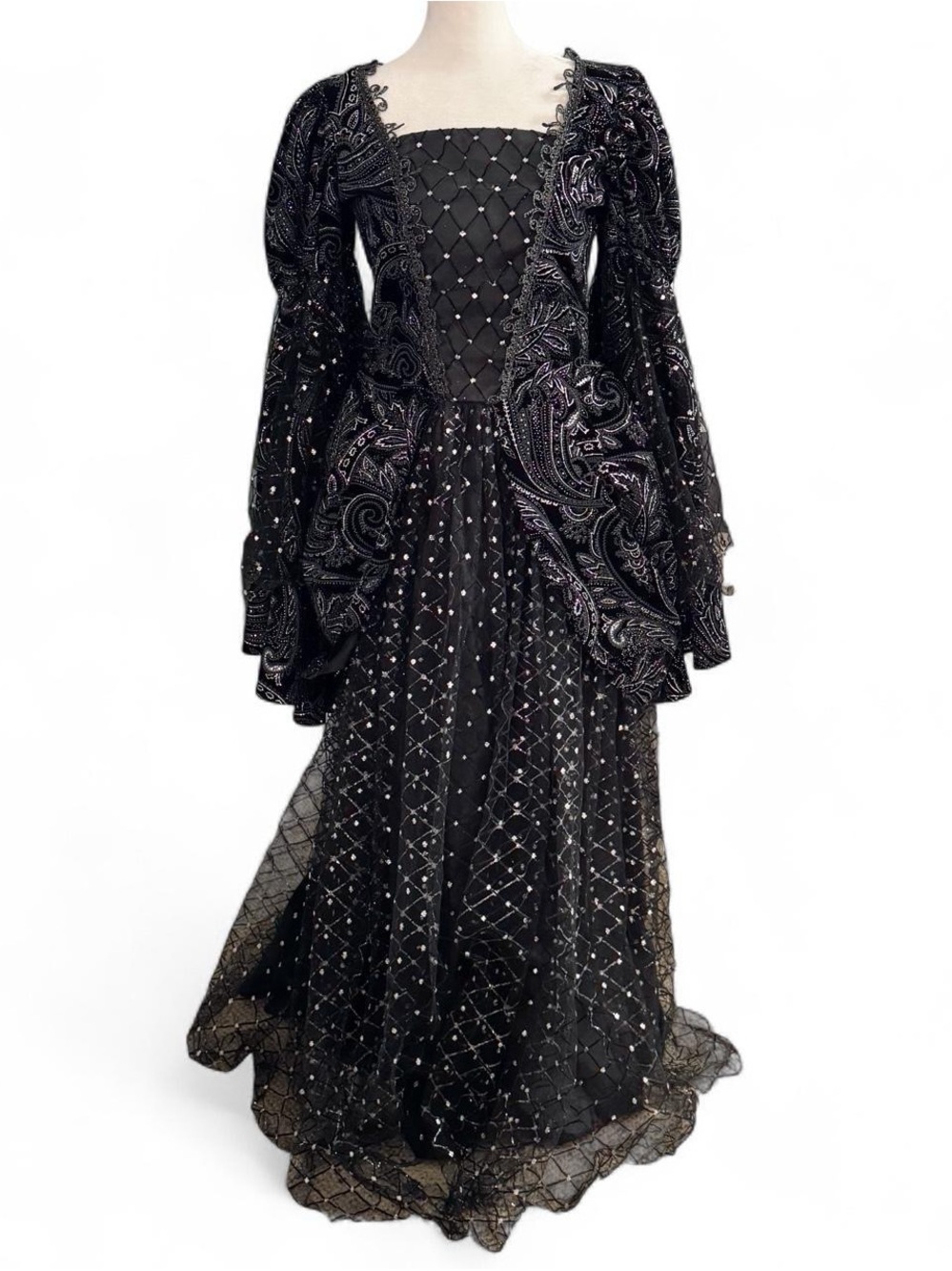 Wishcraft Black Velvet Gown Girls 16 / Adult XS-S — Gothic Halloween